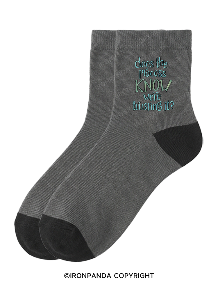 DOES THE PROCESS KNOW WE'RE TRUSTING IT Crew Socks