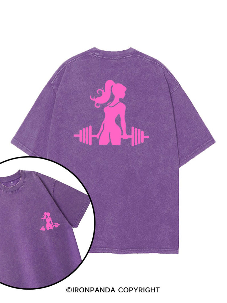 PINK POWERLIFT printed Gym Shirt