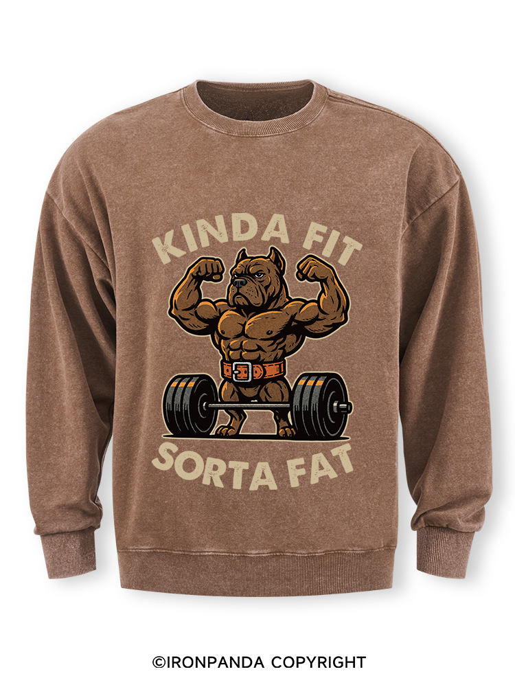 KINDA FIT SORTA FAT DOG Washed Sweatshirt
