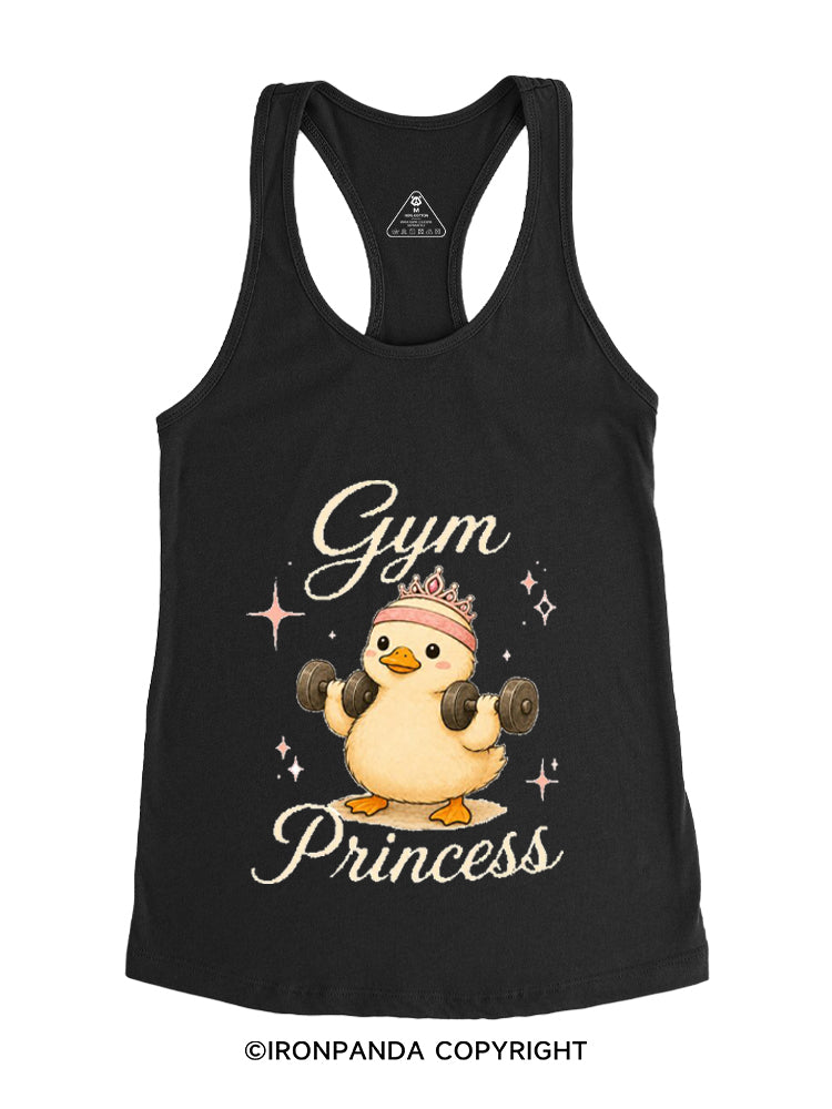 GYM PRINCESS FUNNY DUCK Gym Racerback Tank