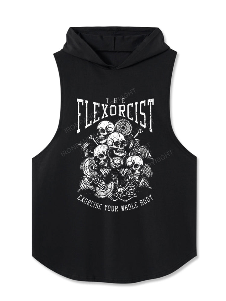 THE FLEXORCIST EXORCISE YOUR WHOLE BODY Hooded Tank