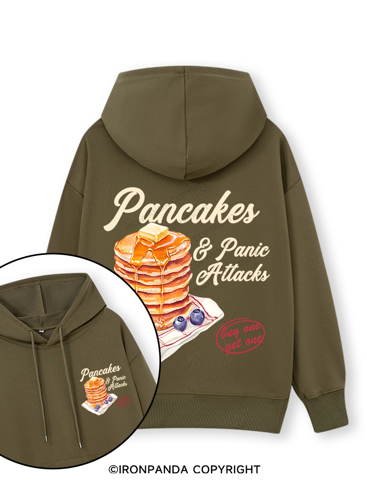 Pancakes & Panic Attacks Double-Sided Printed Classic Gym Hoodie