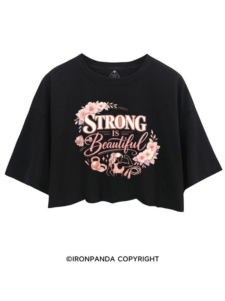 Strong Is Beautiful Floral CROP TOPS