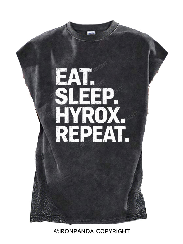 Eat. Sleep. Hyrox. Repeat Cut Off Tank