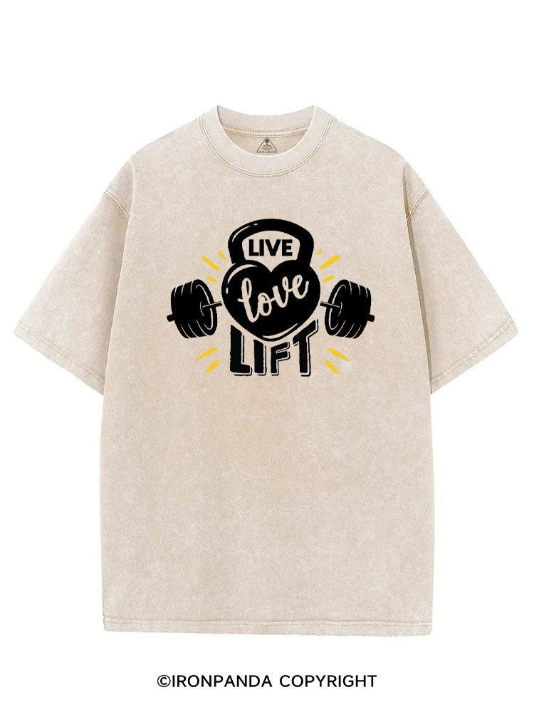 LIVE LOVE LIFT GYM LOVER VINTAGE GYM SHIRT