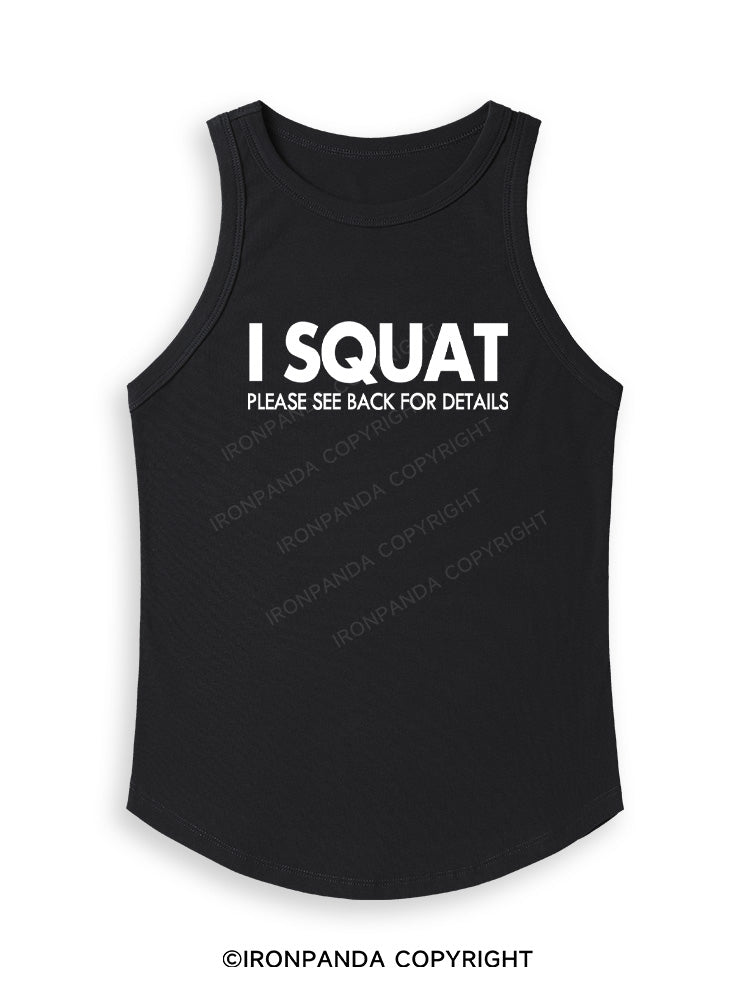 I SQUAT Fitted Tank Top
