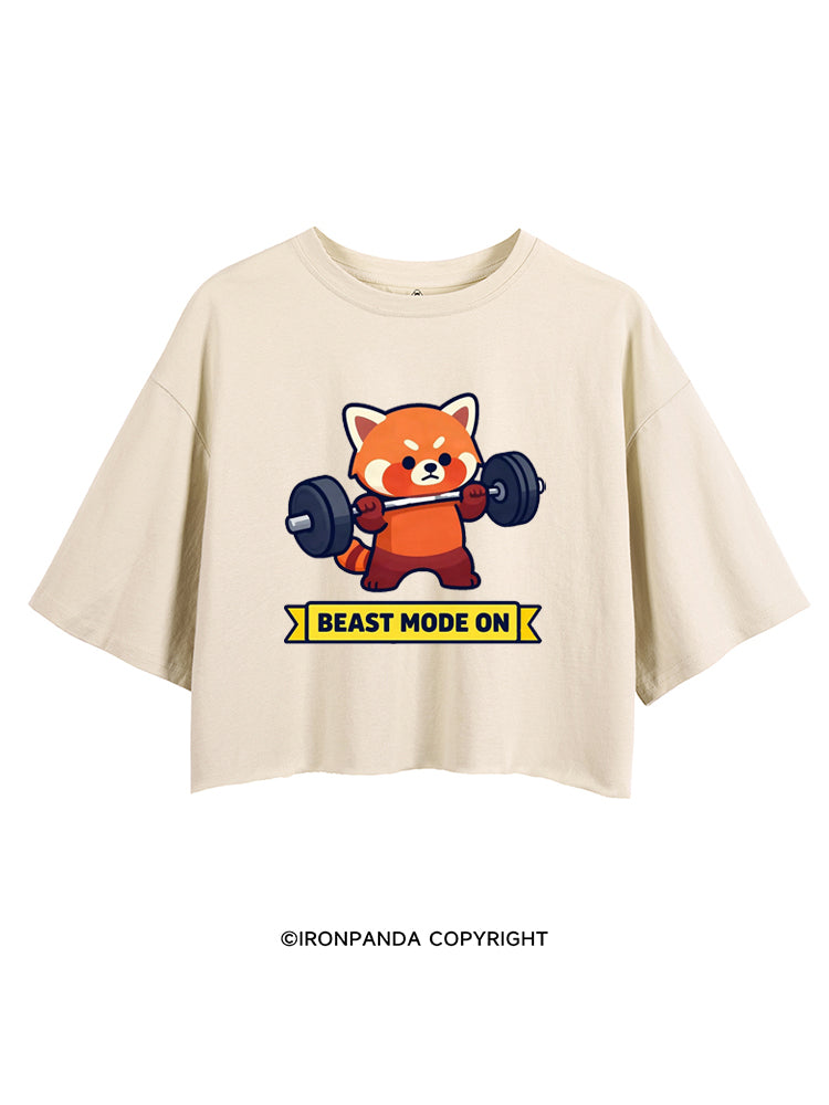 BEAST MODE ON RED PANDA CROP TOPS