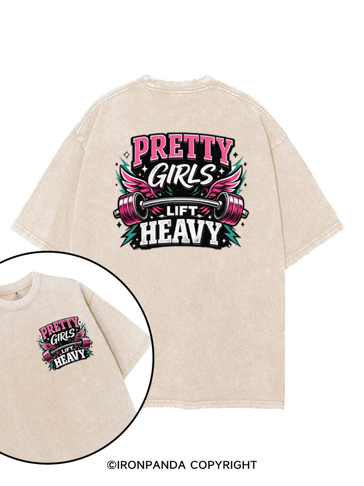 Pretty Girls Lift Heavy Powerlifting printed Gym Shirt