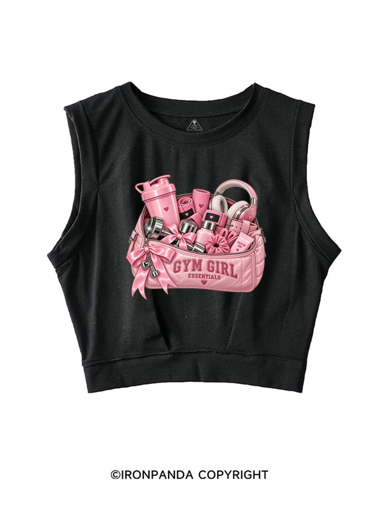 GYM GIRL ESSENTIALS PROTEIN GIRL SLEEVELESS CROP TOPS
