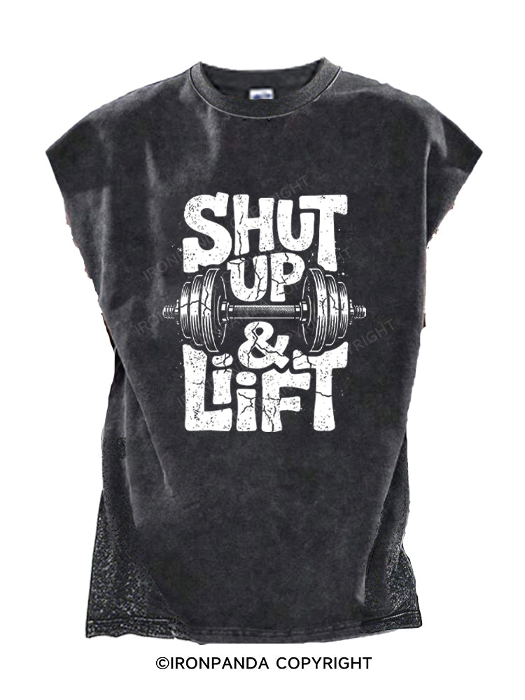 Shut Up And Lift Funny Gym Motivation Cut Off Tank