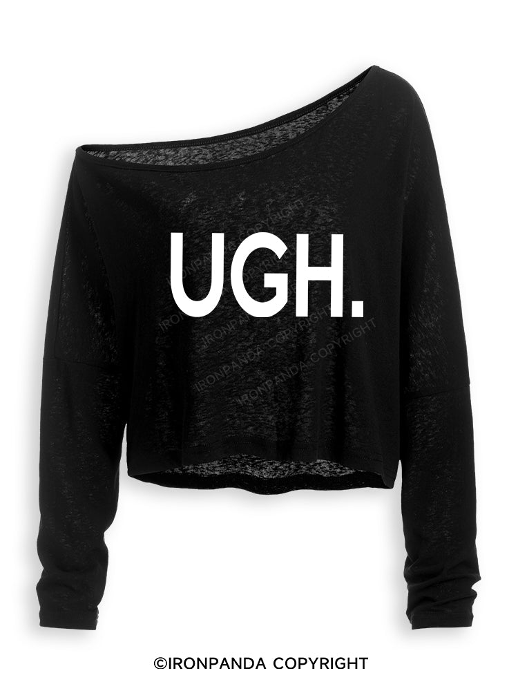 UGH Off Shoulder Long Sleeve Crop Top