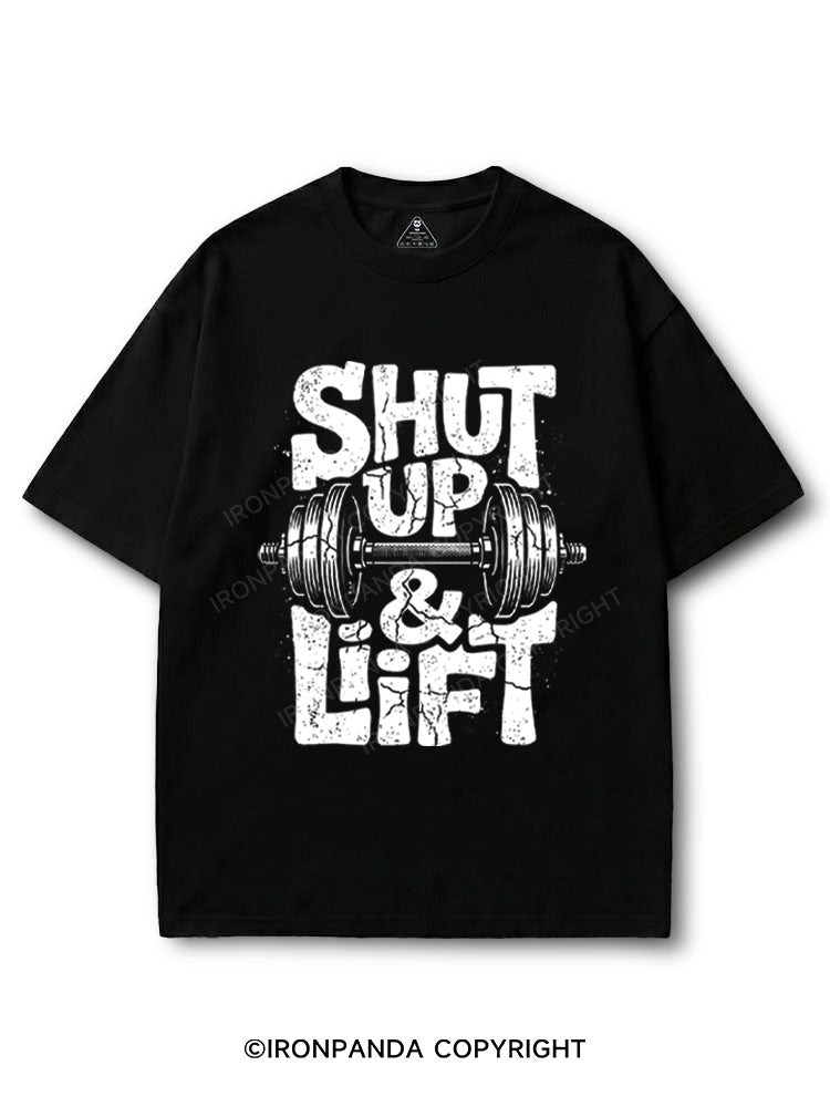 Shut Up And Lift Funny Gym Motivation COTTON PUMP COVER