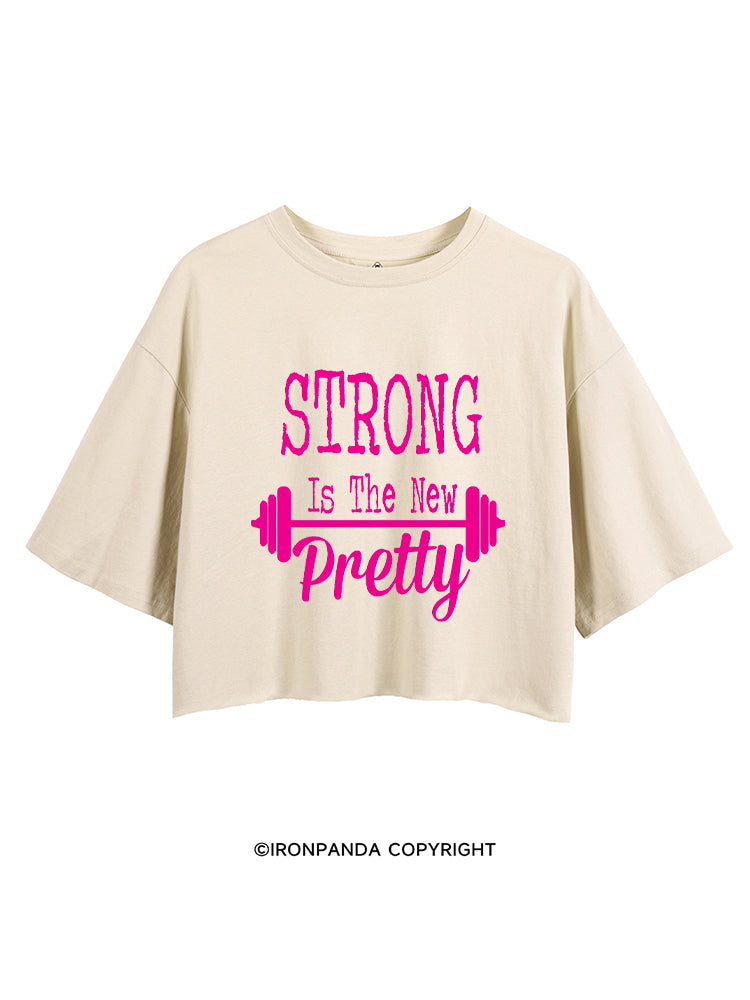 Strong is the new pretty barbell CROP TOPS