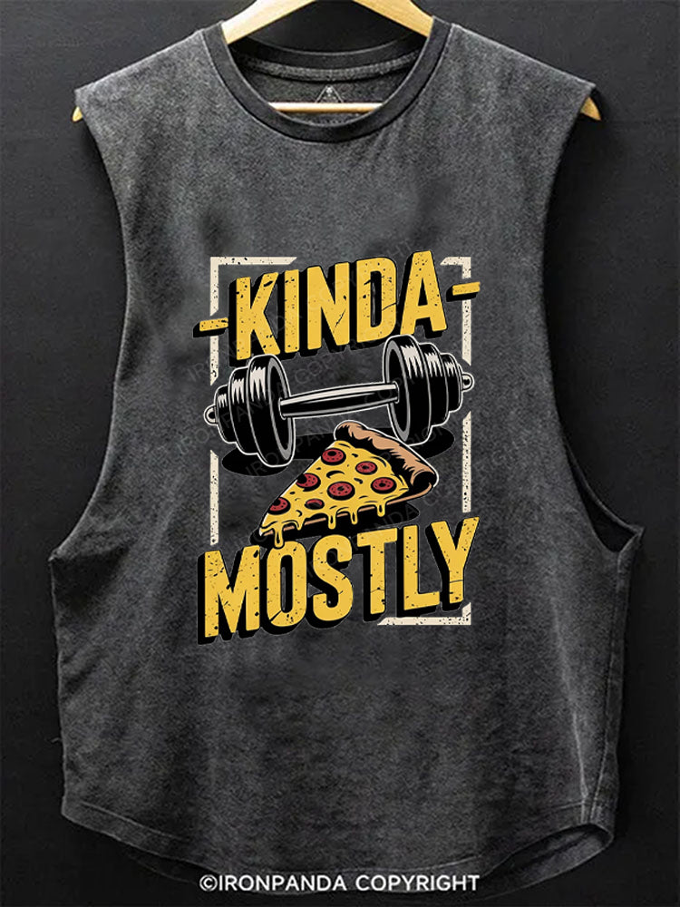 Kinda Fit Mostly Fat Pizza Scoop Bottom Cotton Tank