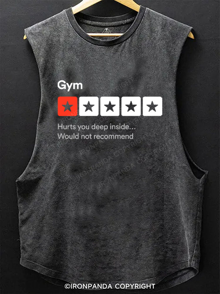 Gym, Hurts you deep inside… Scoop Bottom Cotton Tank
