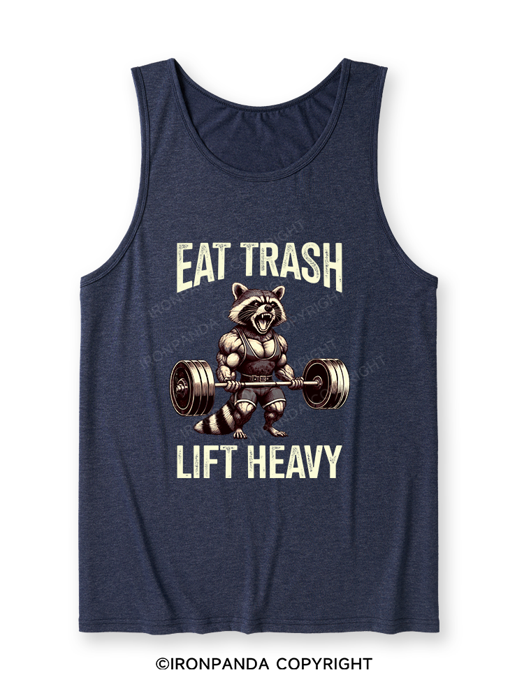 eat trash lift heavy Ultra Soft Heather Tank