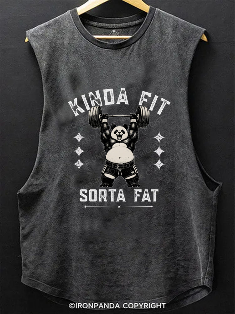 Kinda Fit Sorta Fat Panda Deadlift Scoop Bottom Cotton Tank