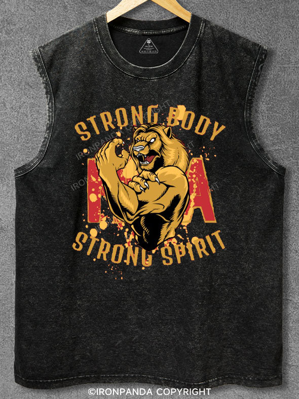 Lion fighter Washed Gym Tank