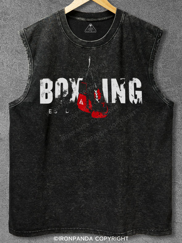 boxing Washed Gym Tank
