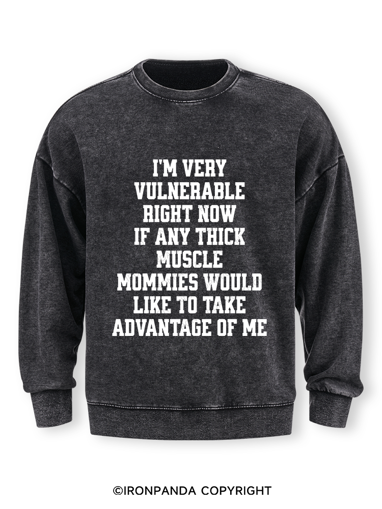 I'm very vulnerable right Washed Sweatshirt