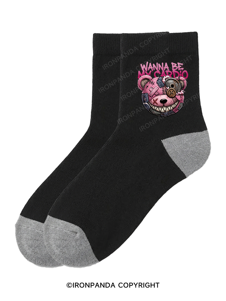 WANNA BE MY CARDIO Crew Socks