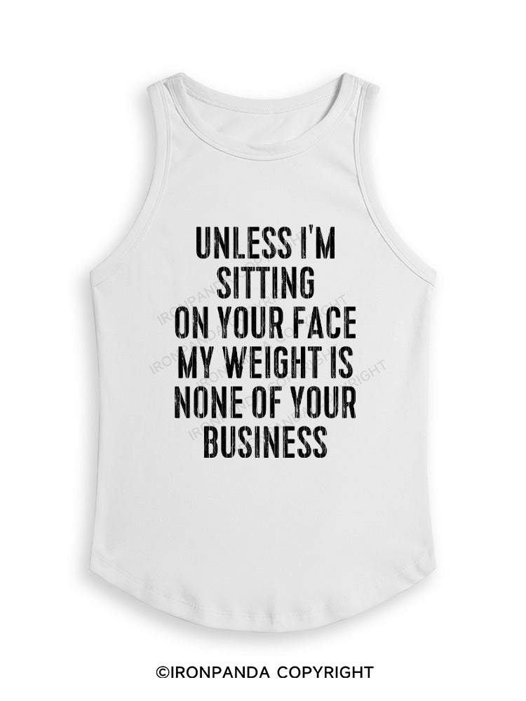 UNLESS I'M SITTING ON YOUR FACE Fitted Tank Top