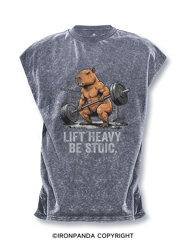 Lift Heavy Be Stoic Cut Off Tank