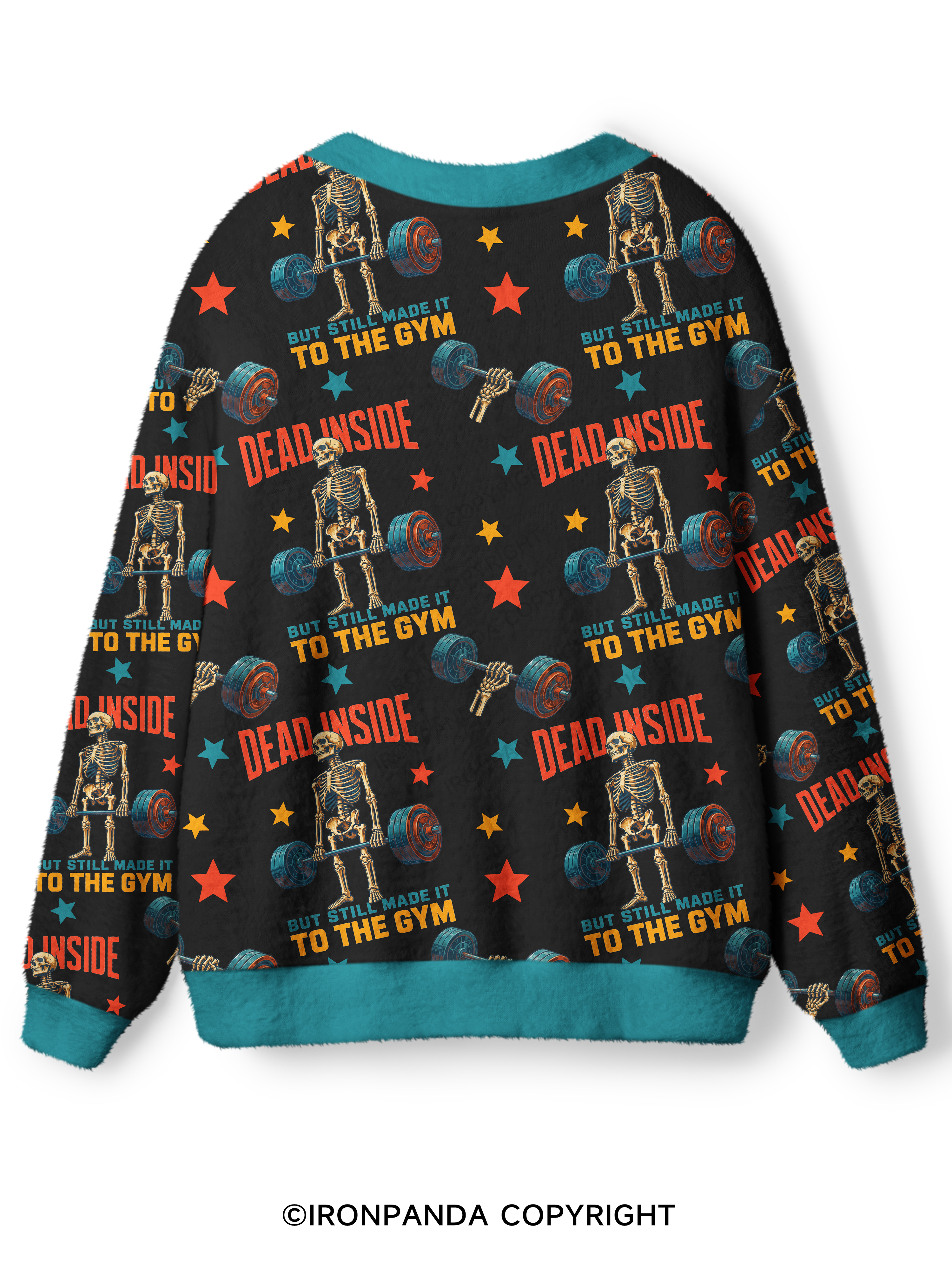 Dead Inside but Still Made It Skeleton Ugly Cardigan Sweater