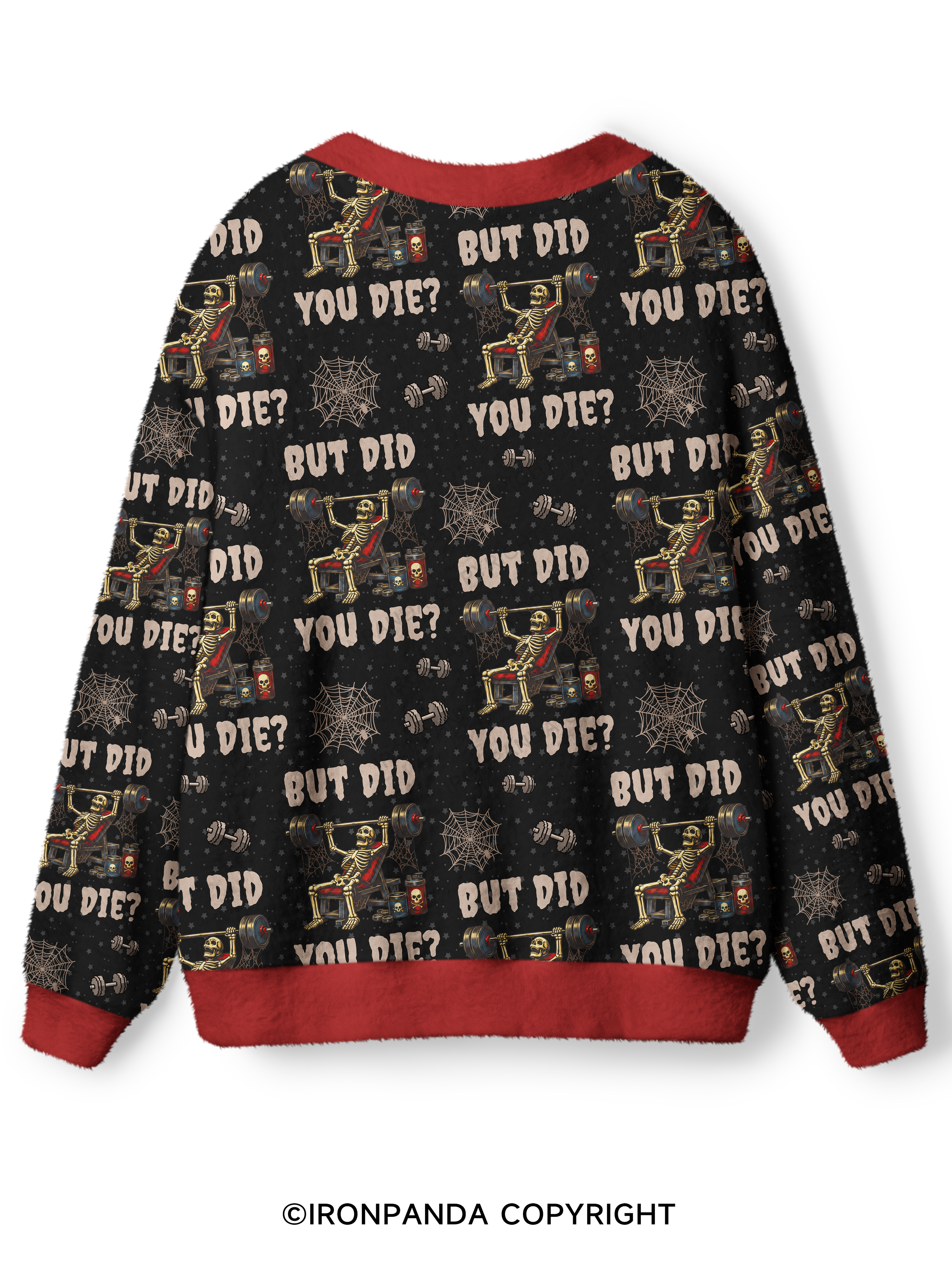 But Did You Die Funny Skeleton Ugly Cardigan Sweater