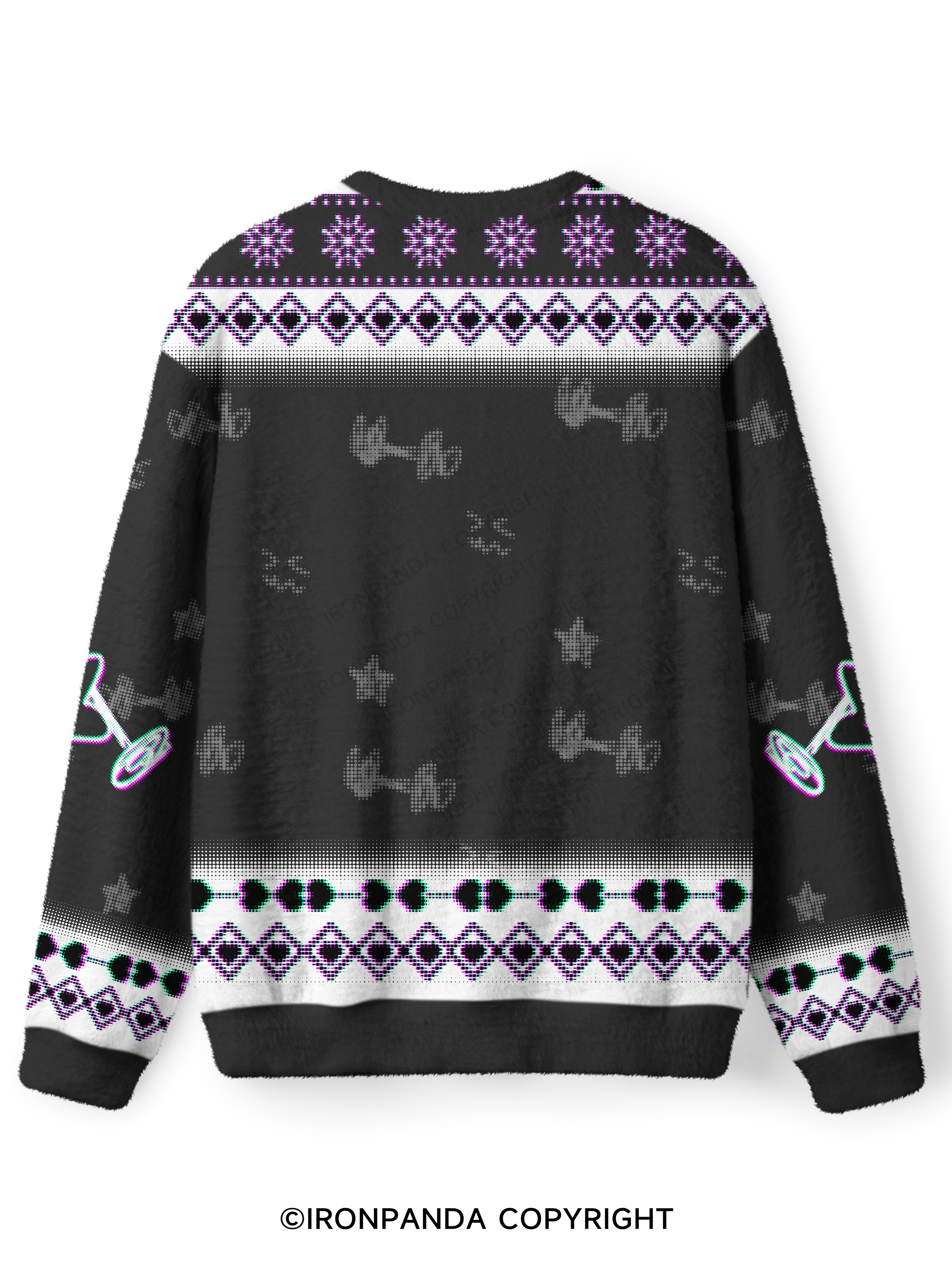 WORK THROUGH THE PAIN Ugly Fuzzy Fleece Sweater