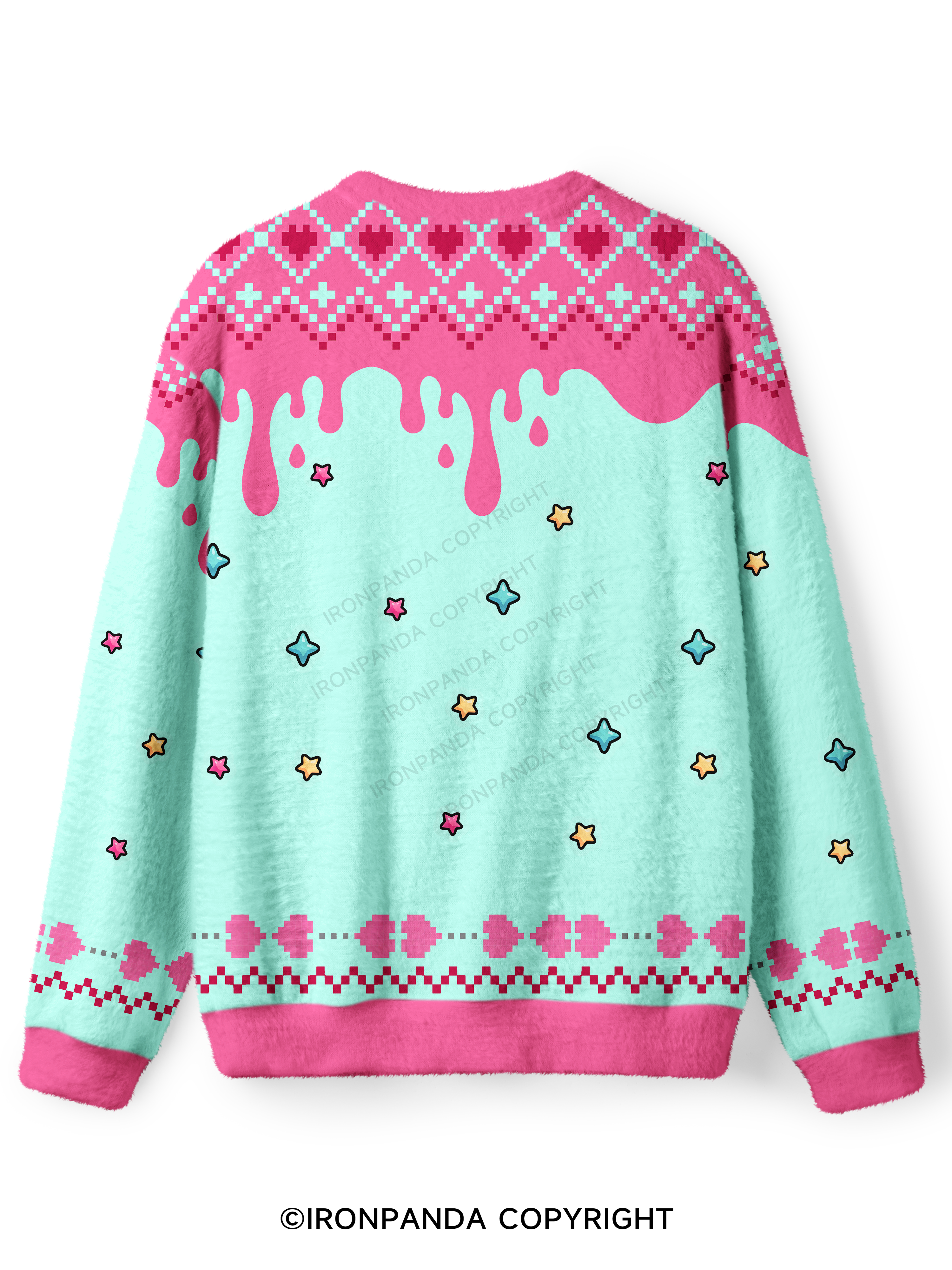 I'M JUST HERE BECAUSE I LIKE TO EAT Ugly Fuzzy Fleece Sweater