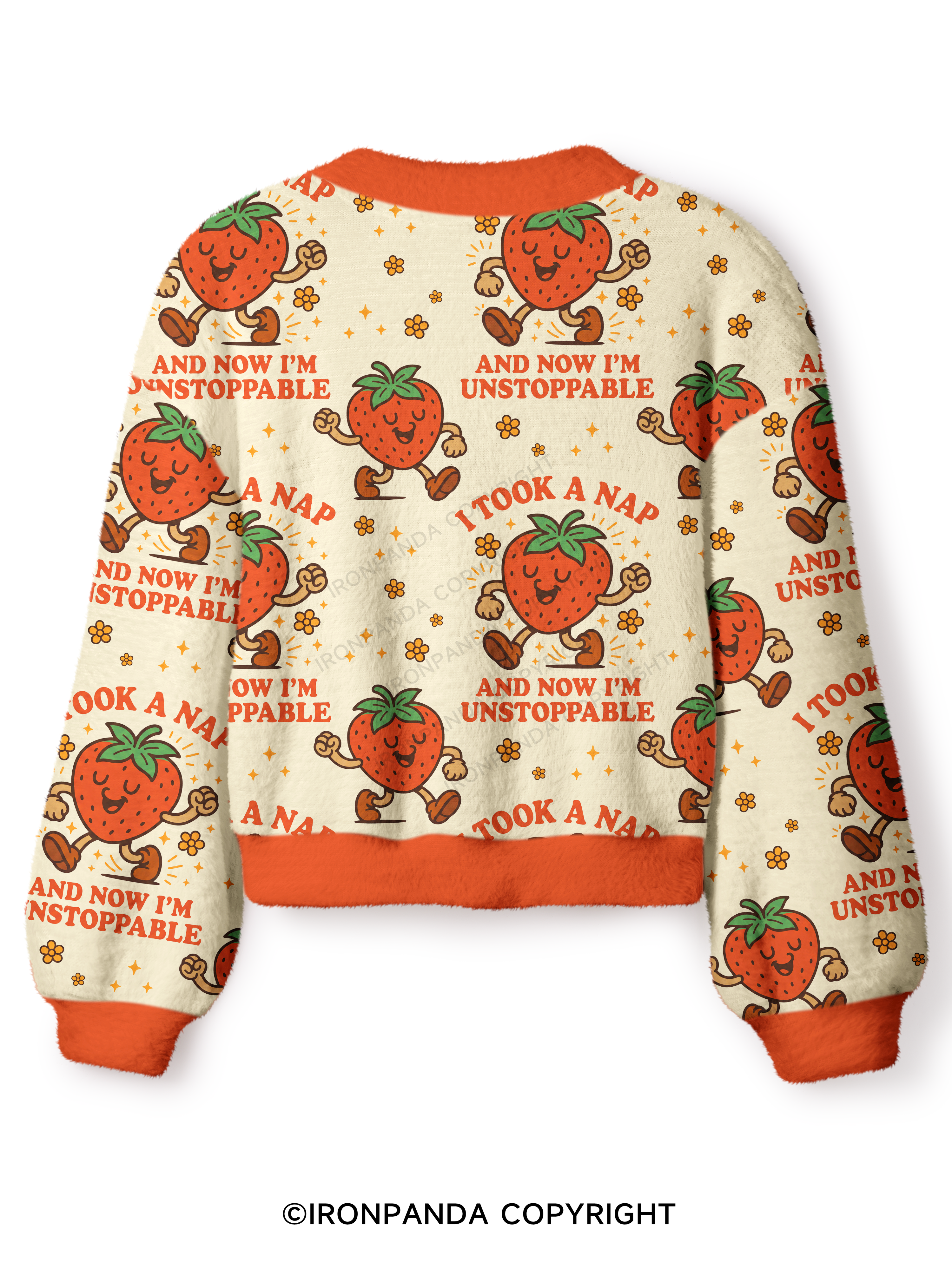 I TOOK A NAP AND NOW I'M UNSTOPPABLE Crop Ugly Cardigan Sweater