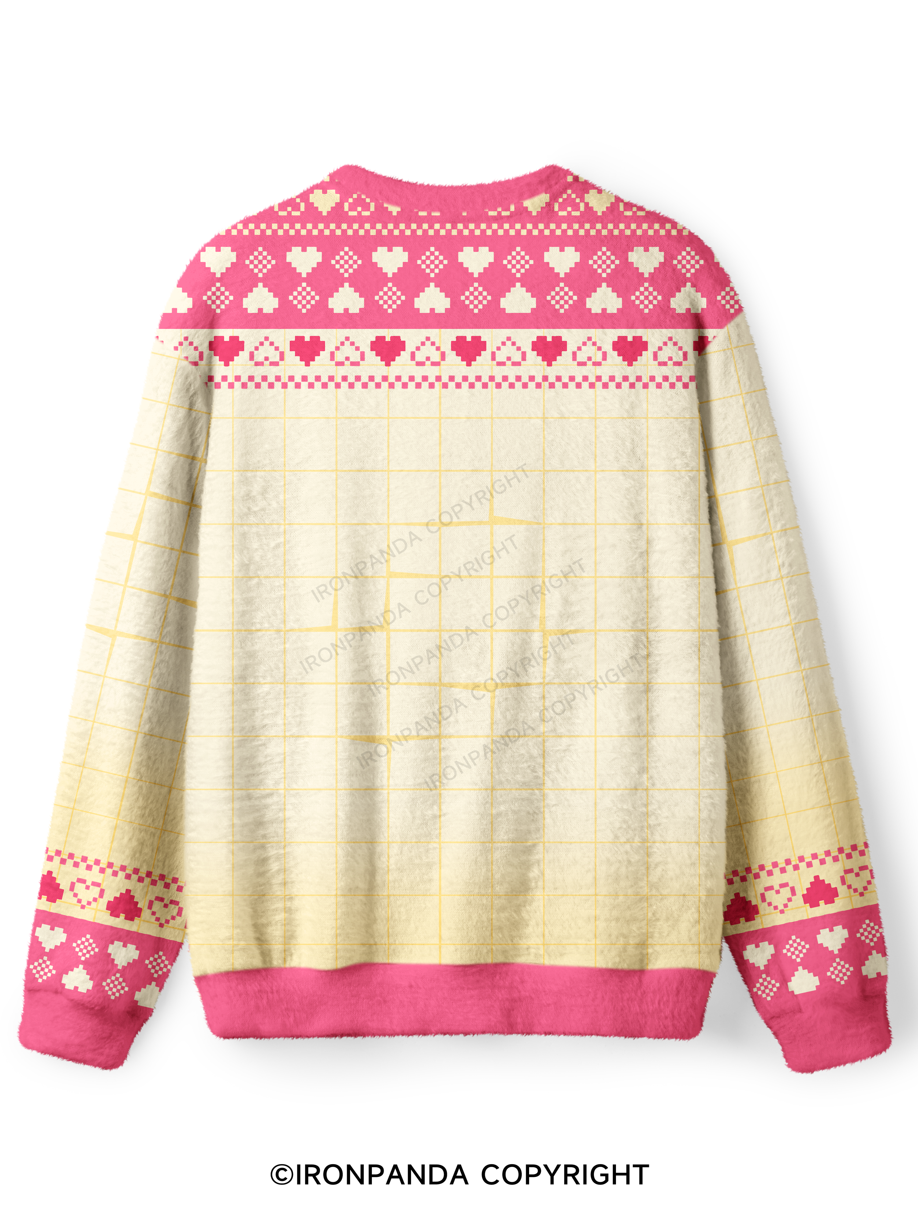 TRUST THE PROCESS GYM FLOWER Ugly Fuzzy Fleece Sweater