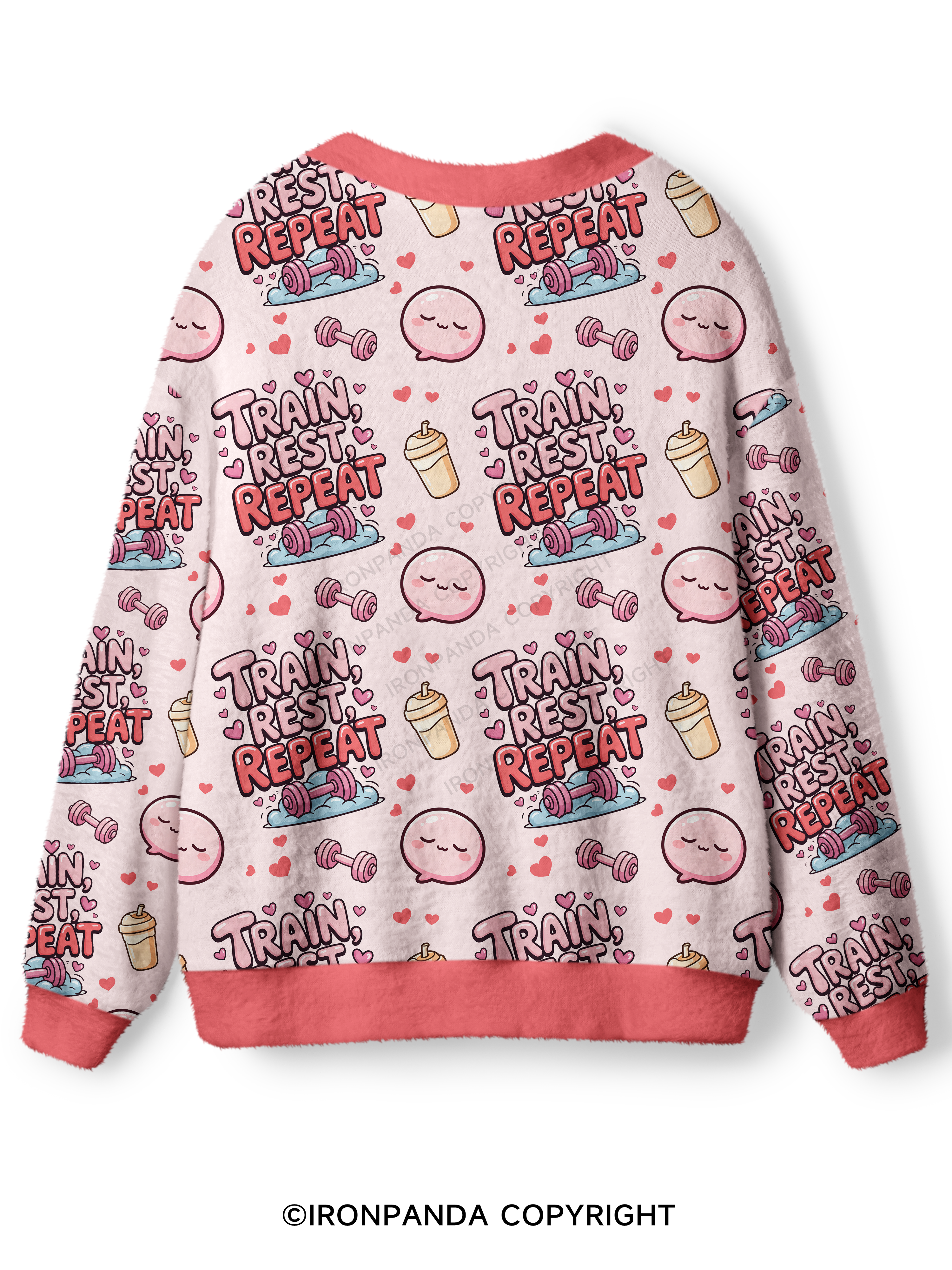 TRAIN, REST, REPEAT Ugly Cardigan Sweater