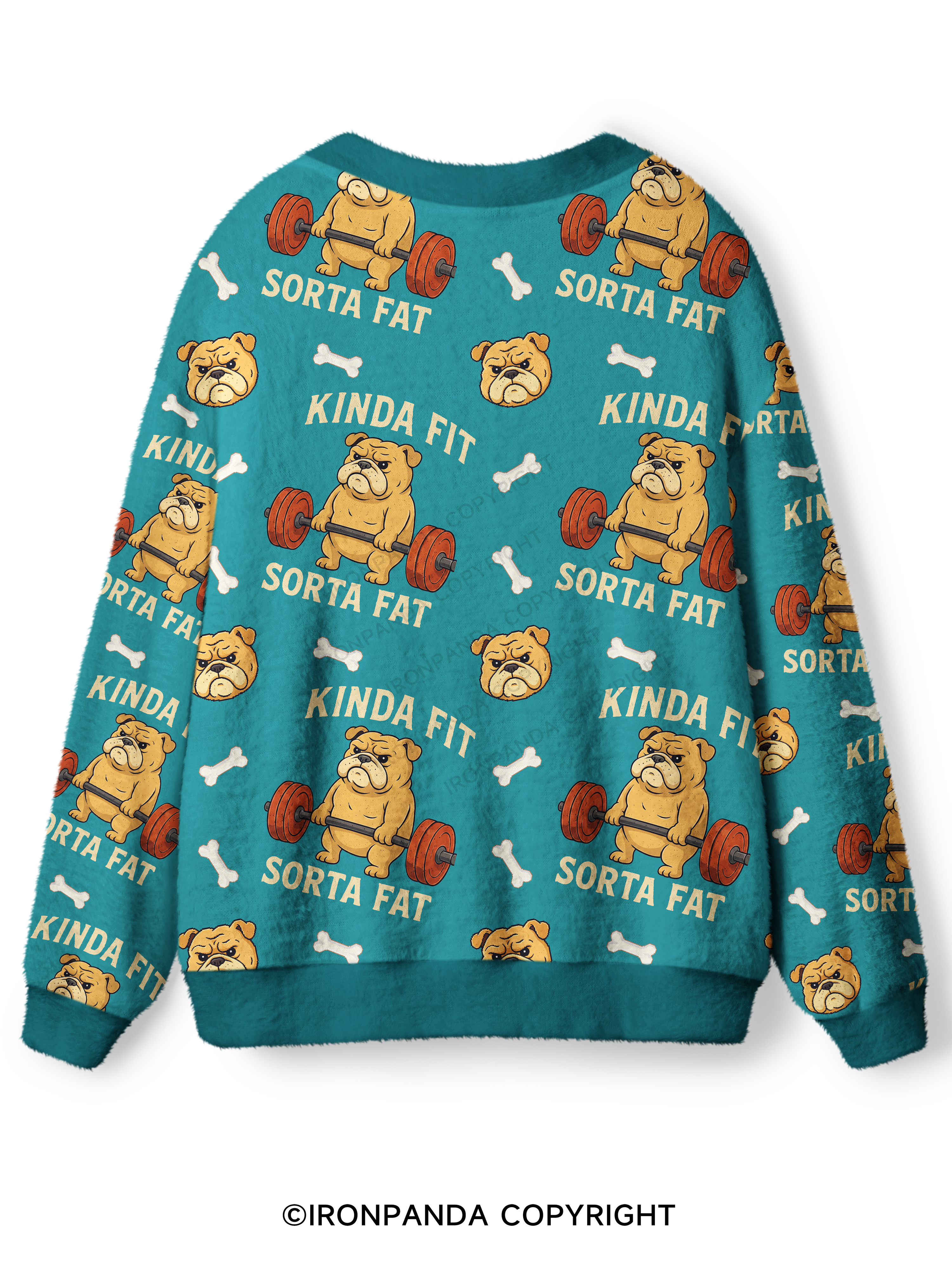 Kinda Fit Sorta Fat Dog Ugly Cardigan Sweater
