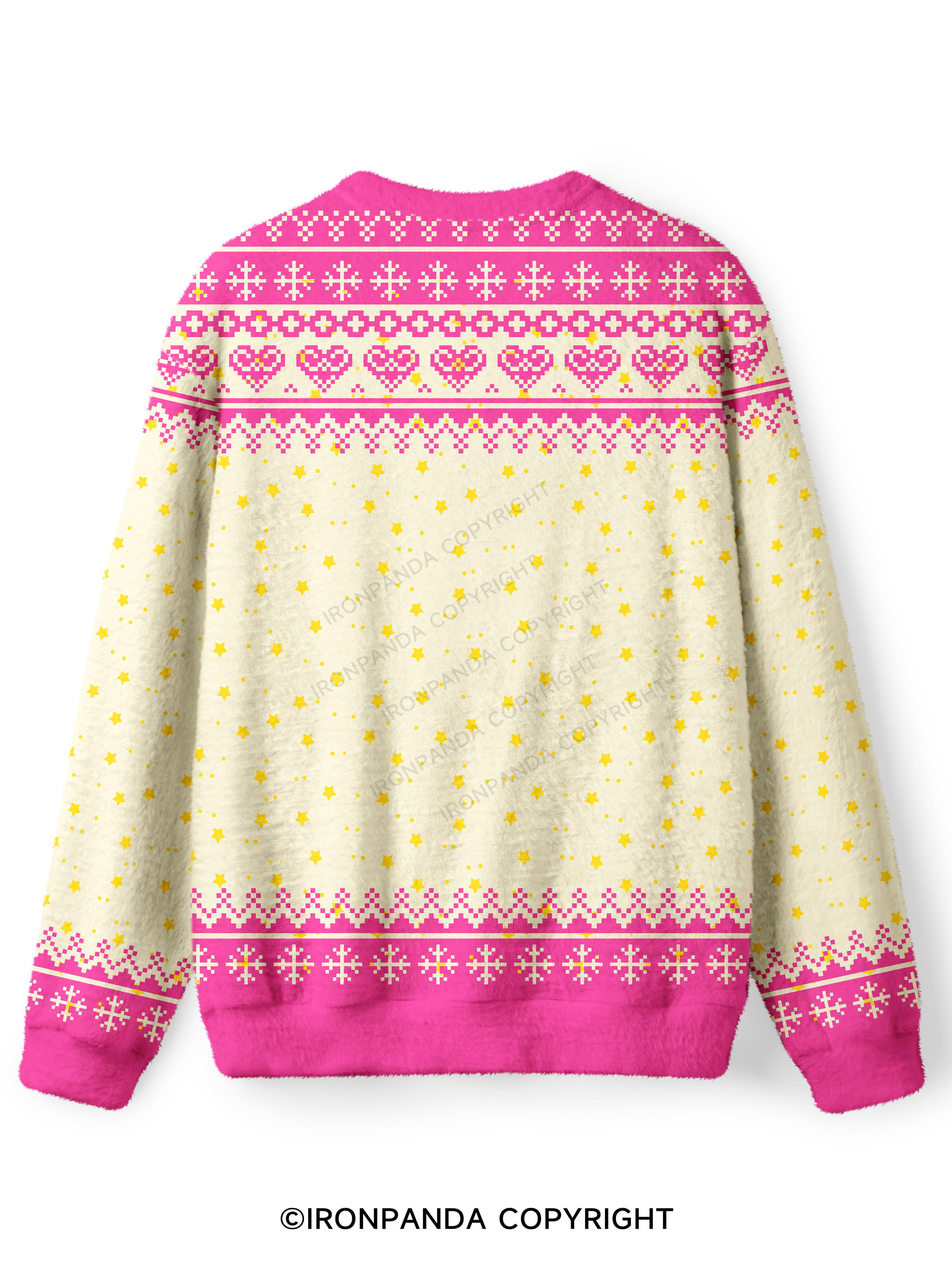 EXERCISE GIVES YOU ENDORPHINS PINK Ugly Fuzzy Fleece Sweater