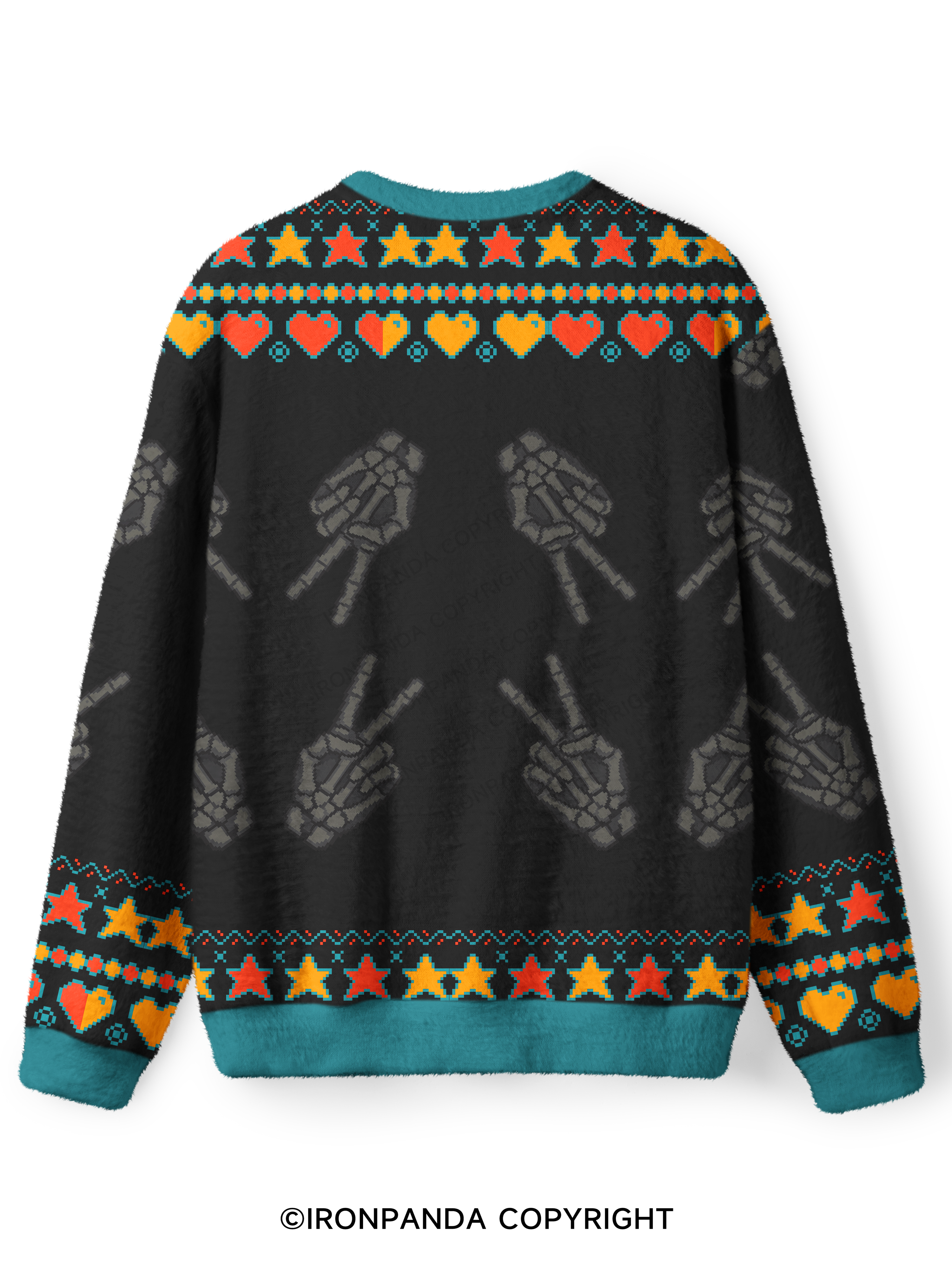 Dead Inside but Still Made It Skeleton Ugly Fuzzy Fleece Sweater