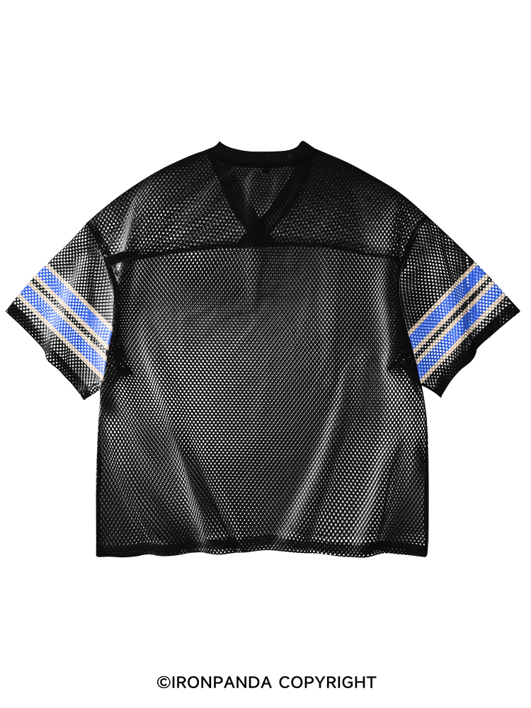 KINDA FIT SORTA FAT V-Neck Open Hole Mesh Top