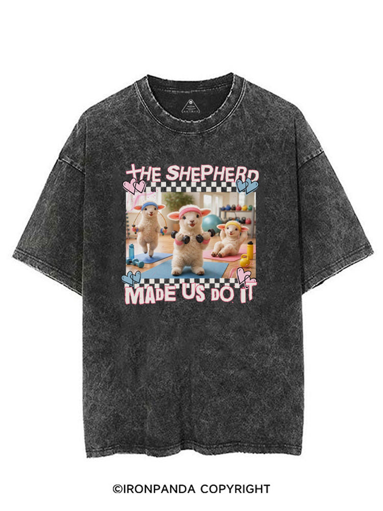 THE SHEPHERD MADE US DO IT GYM CHRISTIAN VINTAGE GYM SHIRT