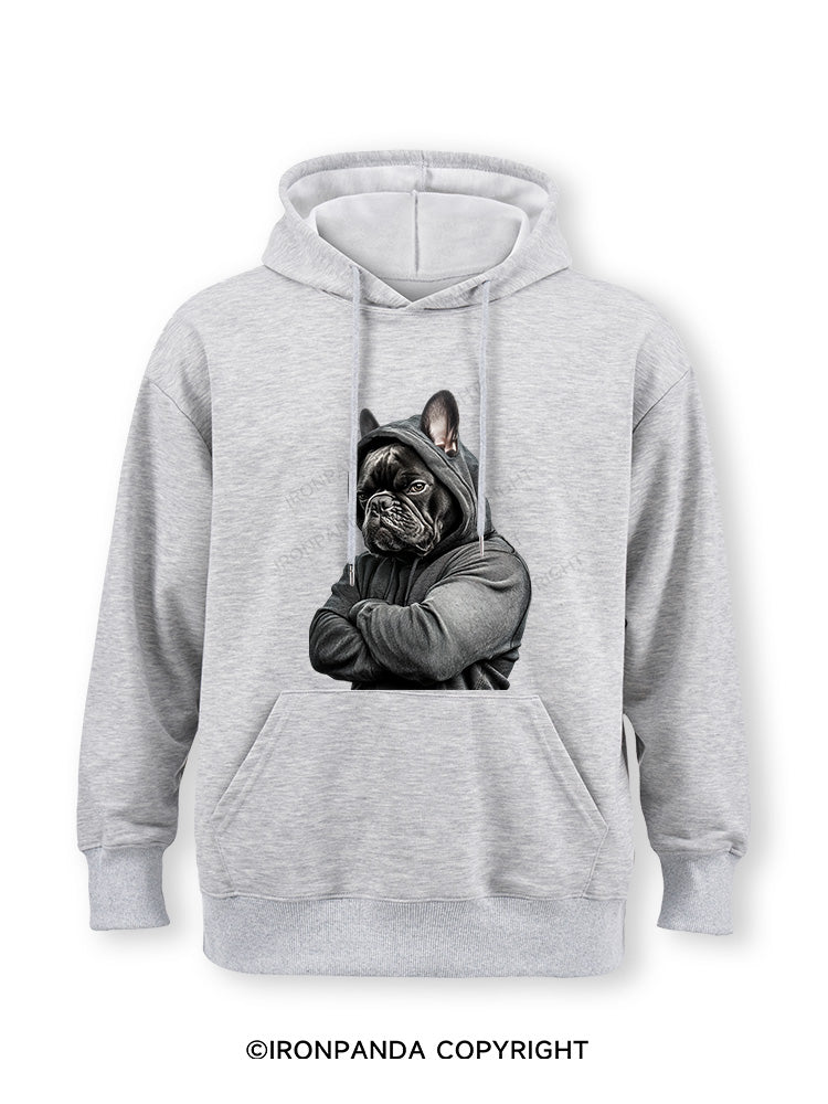 Muscular French bulldog Classic Gym Hoodie