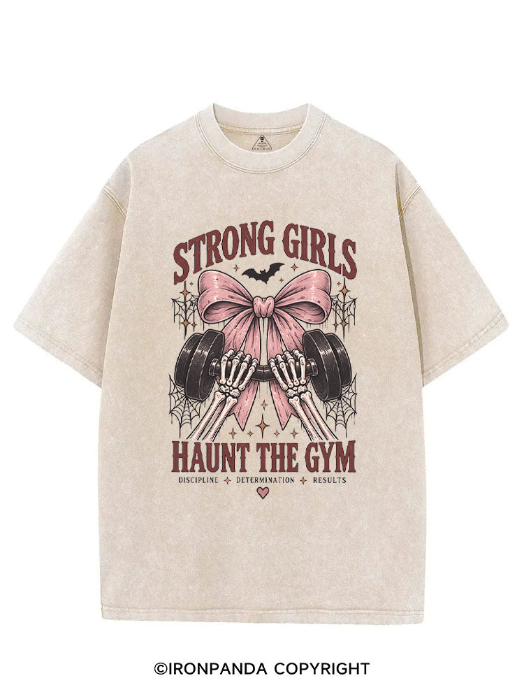 Strong Girls Haunt the Gym Spooky Halloween VINTAGE GYM SHIRT