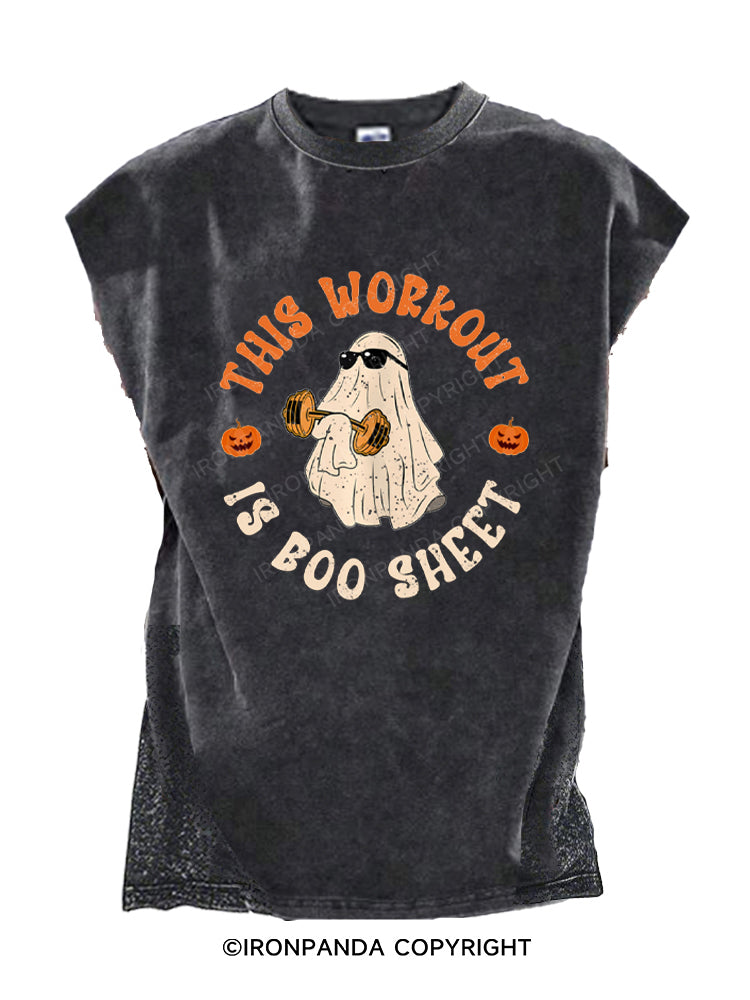 This Workout Is Boo Sheet Funny Ghost Cut Off Tank