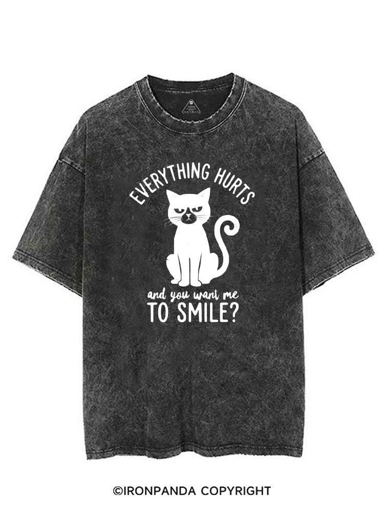 Everything Hurts And You Want Me To Smile VINTAGE GYM SHIRT
