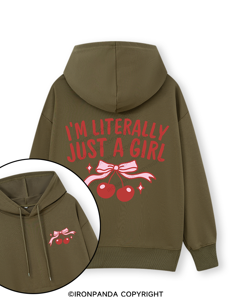 I'M LITERALLY JUST A GIRL Double-Sided Printed Classic Gym Hoodie