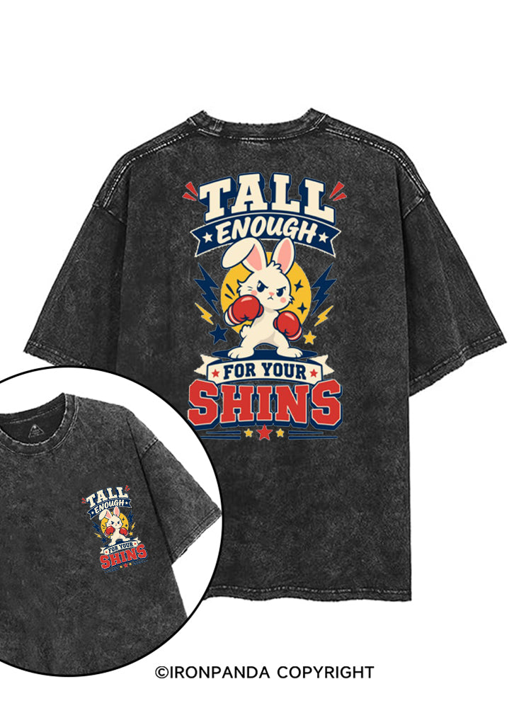 TALL ENOUGH FOR YOUR SHINS STRONG BUNNY printed Gym Shirt