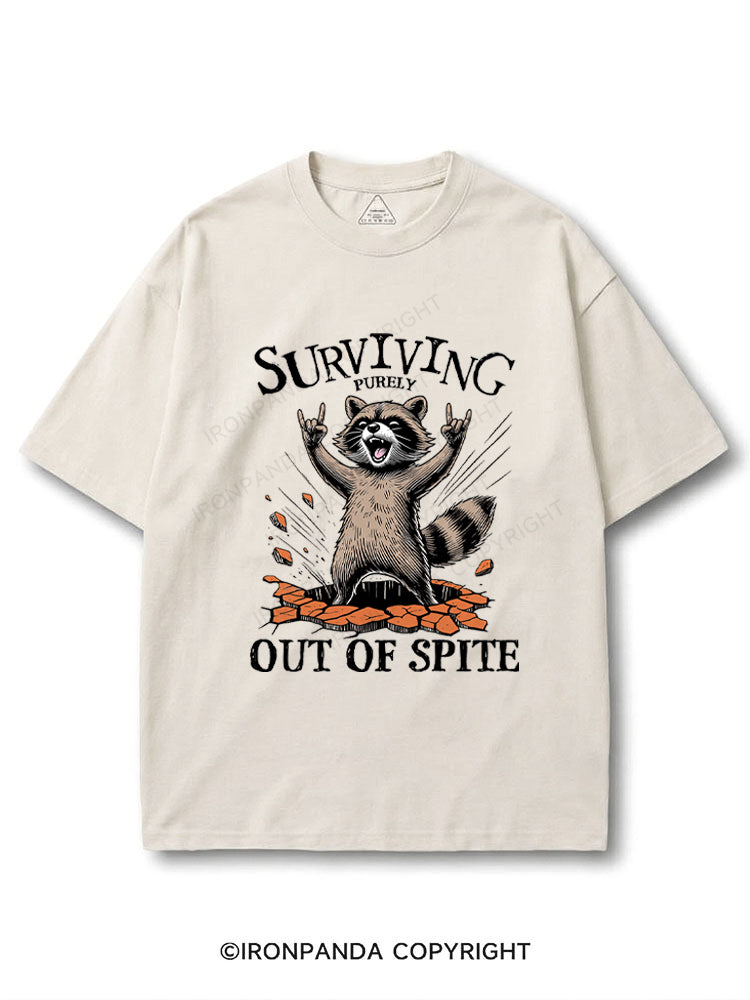 Raccoon Surviving Purely Out of Spite COTTON PUMP COVER