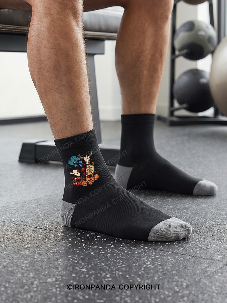 Sweat Hearts Western Gym Crew Socks