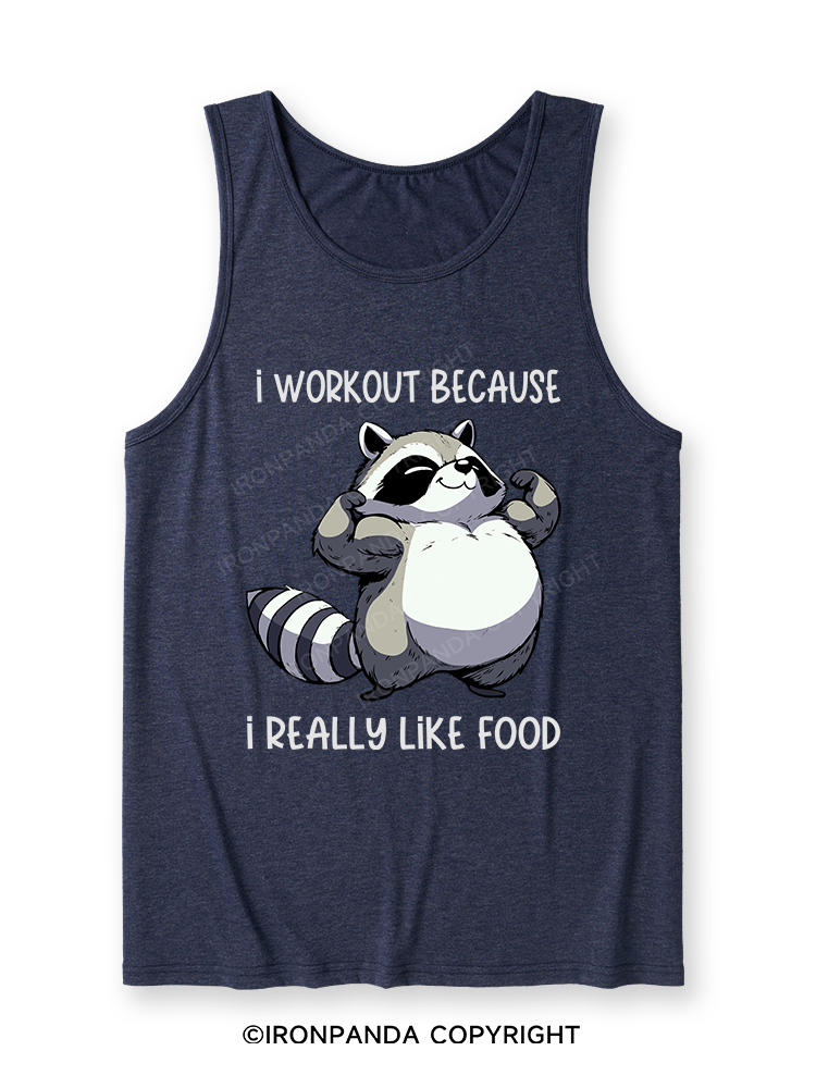 I WORKOUT BECAUSE I REALLY LIKE FOOD Ultra Soft Heather Tank