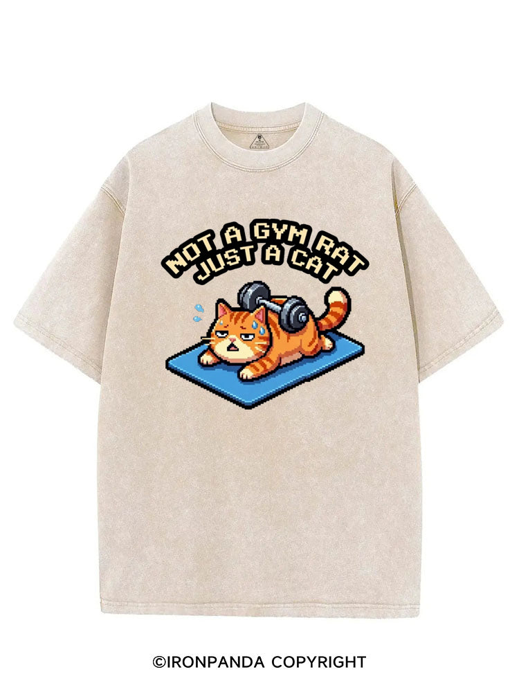 NOT A GYM RAT JUST A CAT VINTAGE GYM SHIRT