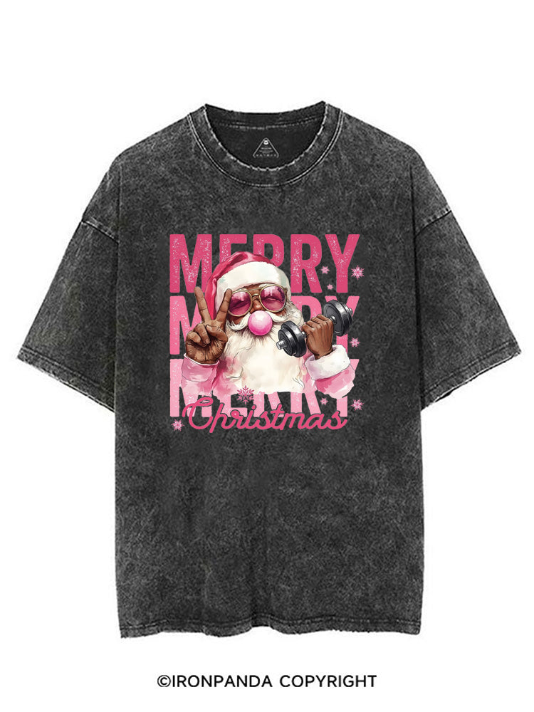 merry merry merry Christmas VINTAGE GYM SHIRT